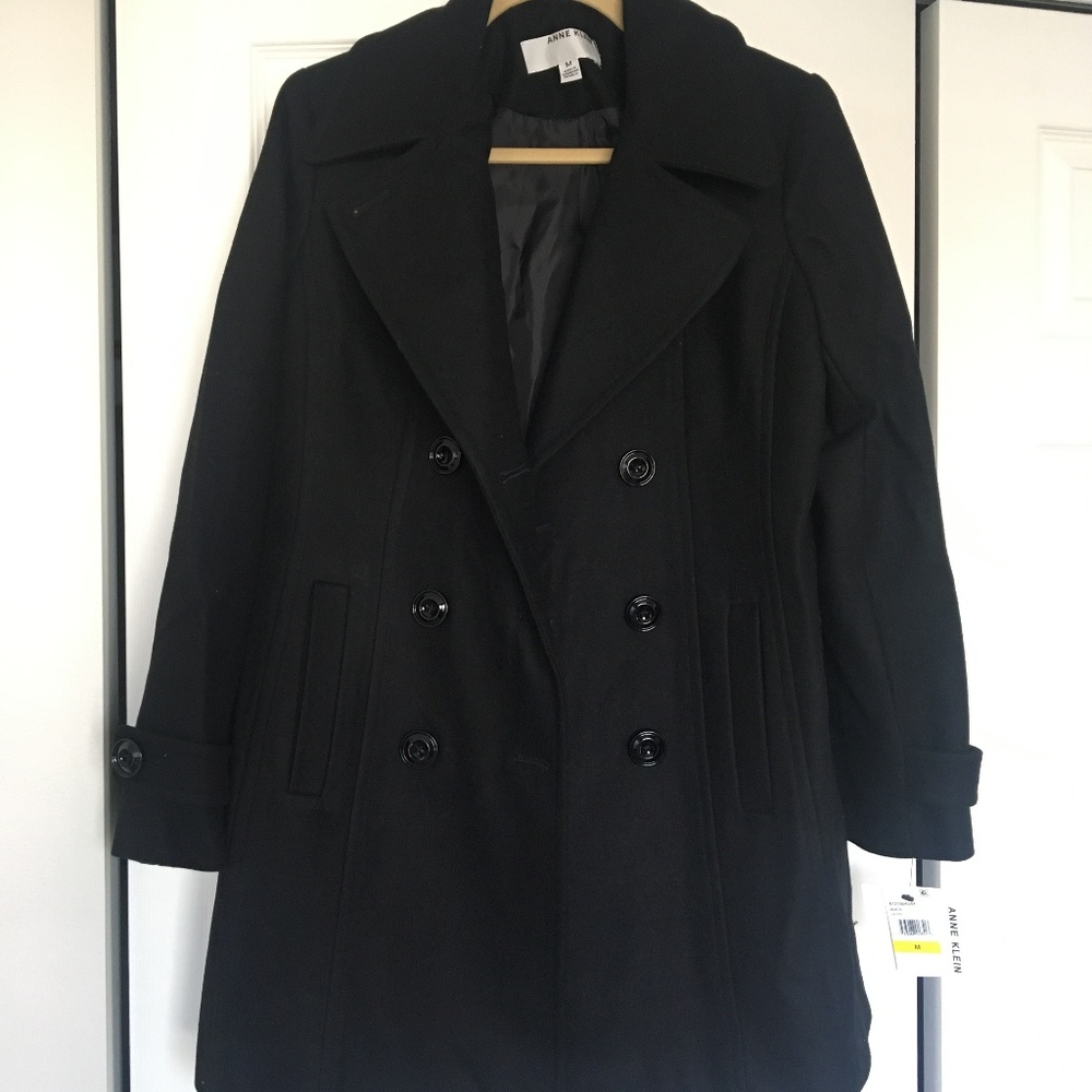 COPY - NEW Anne Klein Black Pea Coat WITH TAGS